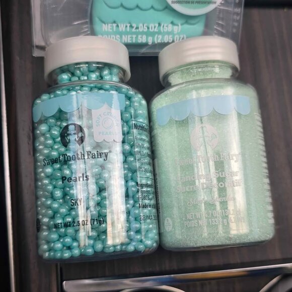 Mermaid birthday cake toppers and  sprinkles all new in box unopened. Birthday d - Picture 3 of 4